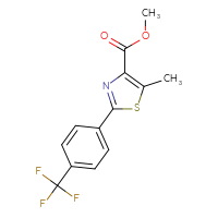 Chemical structure of methyl 5-methyl-2-[4-(trifluoromethyl)phenyl]-1,3-thiazole-4-carboxylate - CSSB00025771645