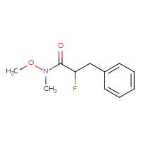 Chemical structure of 2-fluoro-N-methoxy-N-methyl-3-phenylpropanamide - CSSB00103313024
