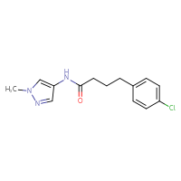 Chemical structure of 4-(4-chlorophenyl)-N-(1-methyl-1H-pyrazol-4-yl)butanamide - CSSB02016495286