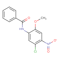 Chemical structure of N-(5-chloro-2-methoxy-4-nitrophenyl)benzamide - CSSB00025761903