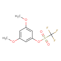 Chemical structure of 3,5-dimethoxyphenyl trifluoromethanesulfonate - CSSB00009828410