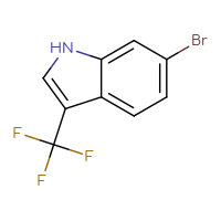 Chemical structure of 6-bromo-3-(trifluoromethyl)-1H-indole - CSSB07092768098