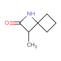 Chemical structure of 3-methyl-1-azaspiro[3.3]heptan-2-one - CSSB03551893421