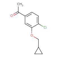 Chemical structure of 1-[4-chloro-3-(cyclopropylmethoxy)phenyl]ethan-1-one - CSSB00051466242