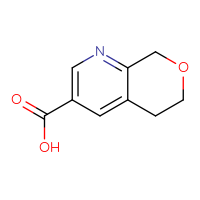 Chemical structure of 5H,6H,8H-pyrano[3,4-b]pyridine-3-carboxylic acid - CSSB00010349291
