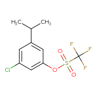 Chemical structure of 3-chloro-5-(propan-2-yl)phenyl trifluoromethanesulfonate - CSSB20791761958