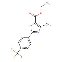 Chemical structure of ethyl 4-methyl-2-[4-(trifluoromethyl)phenyl]-1,3-thiazole-5-carboxylate - CSSB00000036062