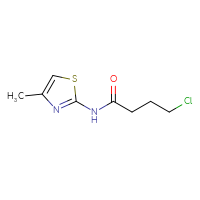 Chemical structure of 4-chloro-N-(4-methyl-1,3-thiazol-2-yl)butanamide - CSSB00011203859