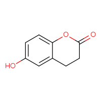 Chemical structure of 6-hydroxy-3,4-dihydro-2H-1-benzopyran-2-one - CSSB00010658589