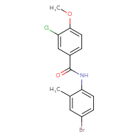 Chemical structure of N-(4-bromo-2-methylphenyl)-3-chloro-4-methoxybenzamide - CSSB00047502886