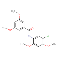 Chemical structure of N-(5-chloro-2,4-dimethoxyphenyl)-3,5-dimethoxybenzamide - CSSB00027754271