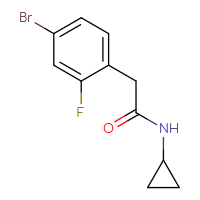Chemical structure of 2-(4-bromo-2-fluorophenyl)-N-cyclopropylacetamide - CSSB00018240098
