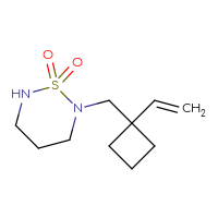 Chemical structure of 2-[(1-ethenylcyclobutyl)methyl]-1λ⁶,2,6-thiadiazinane-1,1-dione - CSMB00158059227
