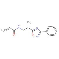 Chemical structure of N-[2-(3-phenyl-1,2,4-oxadiazol-5-yl)propyl]prop-2-enamide - CSSB02008974595