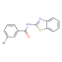 Chemical structure of N-(1,3-benzothiazol-2-yl)-3-bromobenzamide - CSSB00031161258