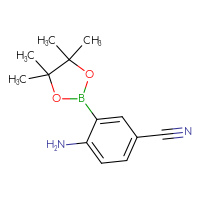 Chemical structure of 4-amino-3-(4,4,5,5-tetramethyl-1,3,2-dioxaborolan-2-yl)benzonitrile - CSSB00010254555