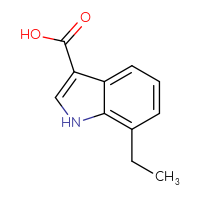 Chemical structure of 7-ethyl-1H-indole-3-carboxylic acid - CSSB00000743949