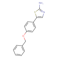 Chemical structure of 5-[4-(benzyloxy)phenyl]-1,3-thiazol-2-amine - CSSB00013641127