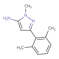 Chemical structure of 3-(2,6-dimethylphenyl)-1-methyl-1H-pyrazol-5-amine - CSSB00014321603