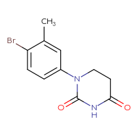 Chemical structure of 1-(4-bromo-3-methylphenyl)-1,3-diazinane-2,4-dione - CSSB00006170657