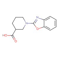 Chemical structure of 1-(1,3-benzoxazol-2-yl)piperidine-3-carboxylic acid - CSSB00000809768