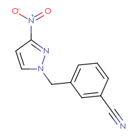 Chemical structure of 3-[(3-nitro-1H-pyrazol-1-yl)methyl]benzonitrile - CSSB00003223299