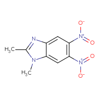Chemical structure of 1,2-dimethyl-5,6-dinitro-1H-1,3-benzodiazole - CSSB00121703491