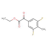Chemical structure of ethyl 2-(3,5-difluoro-4-methylphenyl)-2-oxoacetate - CSSB00045888943