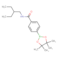 Chemical structure of N-(2-ethylbutyl)-4-(4,4,5,5-tetramethyl-1,3,2-dioxaborolan-2-yl)benzamide - CSSB02526792353