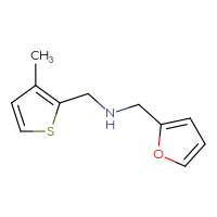 Chemical structure of [(furan-2-yl)methyl][(3-methylthiophen-2-yl)methyl]amine - CSSB00000200088