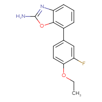 Chemical structure of 7-(4-ethoxy-3-fluorophenyl)-1,3-benzoxazol-2-amine - CSSB06587472089