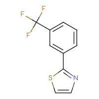 Chemical structure of 2-[3-(trifluoromethyl)phenyl]-1,3-thiazole - CSSB00012362683