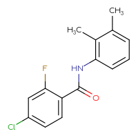Chemical structure of 4-chloro-N-(2,3-dimethylphenyl)-2-fluorobenzamide - CSSB00047705216