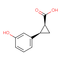 Chemical structure of (1S,2R)-2-(3-hydroxyphenyl)cyclopropane-1-carboxylic acid - CSSB20621800103