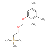 Chemical structure of trimethyl({2-[(2,3,5-trimethylphenoxy)methoxy]ethyl})silane - CSSB21071962639