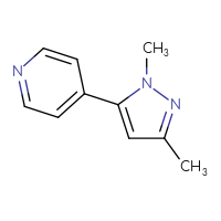 Chemical structure of 4-(1,3-dimethyl-1H-pyrazol-5-yl)pyridine - CSSB00052694533