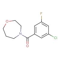 Chemical structure of 4-(3-chloro-5-fluorobenzoyl)-1,4-oxazepane - CSSB00084211182