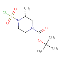 Chemical structure of tert-butyl (3R)-4-(chlorosulfonyl)-3-methylpiperazine-1-carboxylate - CSSB00138437544