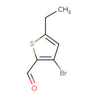 Chemical structure of 3-bromo-5-ethylthiophene-2-carbaldehyde - CSSB00010334381