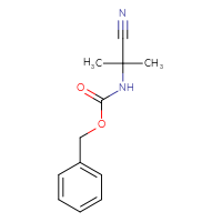 Chemical structure of benzyl N-(1-cyano-1-methylethyl)carbamate - CSSB00010231940
