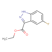 Chemical structure of ethyl 5-fluoro-1H-indazole-3-carboxylate - CSSB00010178029