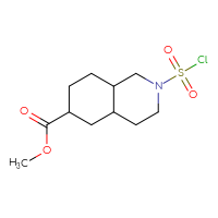 Chemical structure of methyl 2-(chlorosulfonyl)-decahydroisoquinoline-6-carboxylate - CSSB21224772416