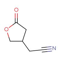 Chemical structure of 2-(5-oxooxolan-3-yl)acetonitrile - CSSB02125643962