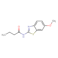 Chemical structure of N-(6-methoxy-1,3-benzothiazol-2-yl)butanamide - CSSB00000481794