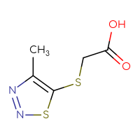 Chemical structure of 2-[(4-methyl-1,2,3-thiadiazol-5-yl)sulfanyl]acetic acid - CSSB00000075365