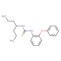 Chemical structure of 3-(heptan-4-yl)-1-(2-phenoxyphenyl)thiourea - CSSB21432494372