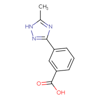 Chemical structure of 3-(5-methyl-1H-1,2,4-triazol-3-yl)benzoic acid - CSSB00102558304