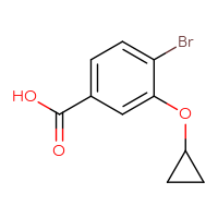 Chemical structure of 4-bromo-3-cyclopropoxybenzoic acid - CSSB00010088289