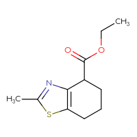Chemical structure of ethyl 2-methyl-4,5,6,7-tetrahydro-1,3-benzothiazole-4-carboxylate - CSSB00013321722