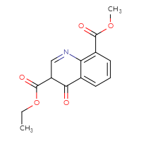 Chemical structure of 3-ethyl 8-methyl 4-oxo-3,4-dihydroquinoline-3,8-dicarboxylate - CSSB21509664111